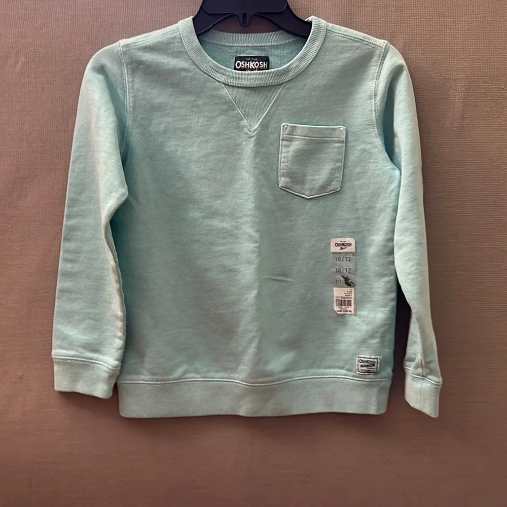 Never worn Oshkosh sweat shirt for boy size 10-12